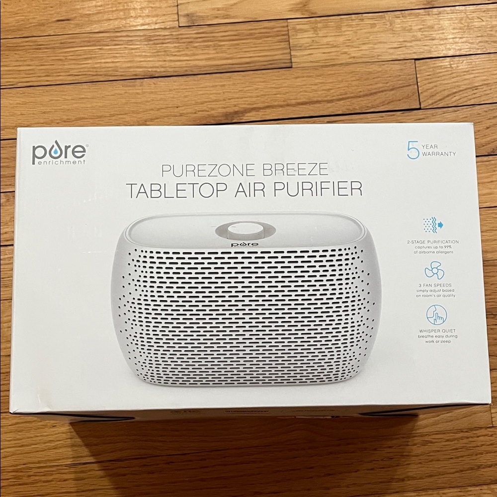 Brand New Pure Enrichment PureZone Breeze Tabletop Air Purifier